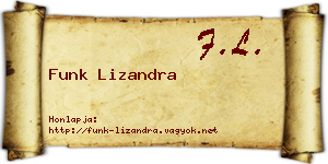 Funk Lizandra névjegykártya